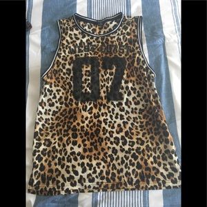 Forever 21 Leopard Print Basketball Jersey